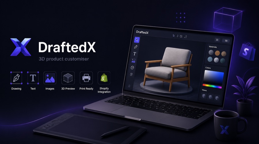 DraftedX 3D product designer preview